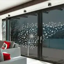 Decorated Frosted Glass Vinyl